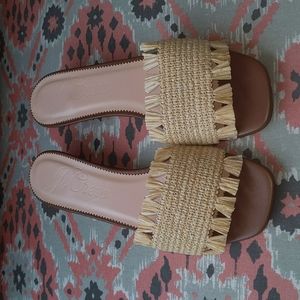 Brand new in box j.Crew raffia sandals